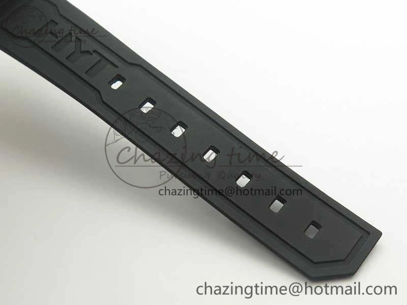 HTY RG DLC CYF White Dial Black Crown On Black Rubber Strap Asian Movement HTY Cal.101
