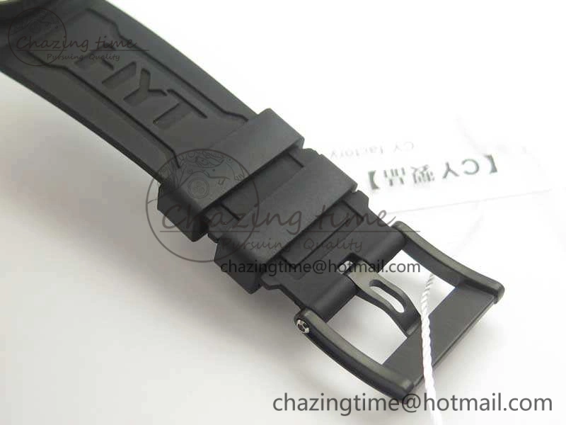 HTY RG DLC CYF White Dial Black Crown On Black Rubber Strap Asian Movement HTY Cal.101