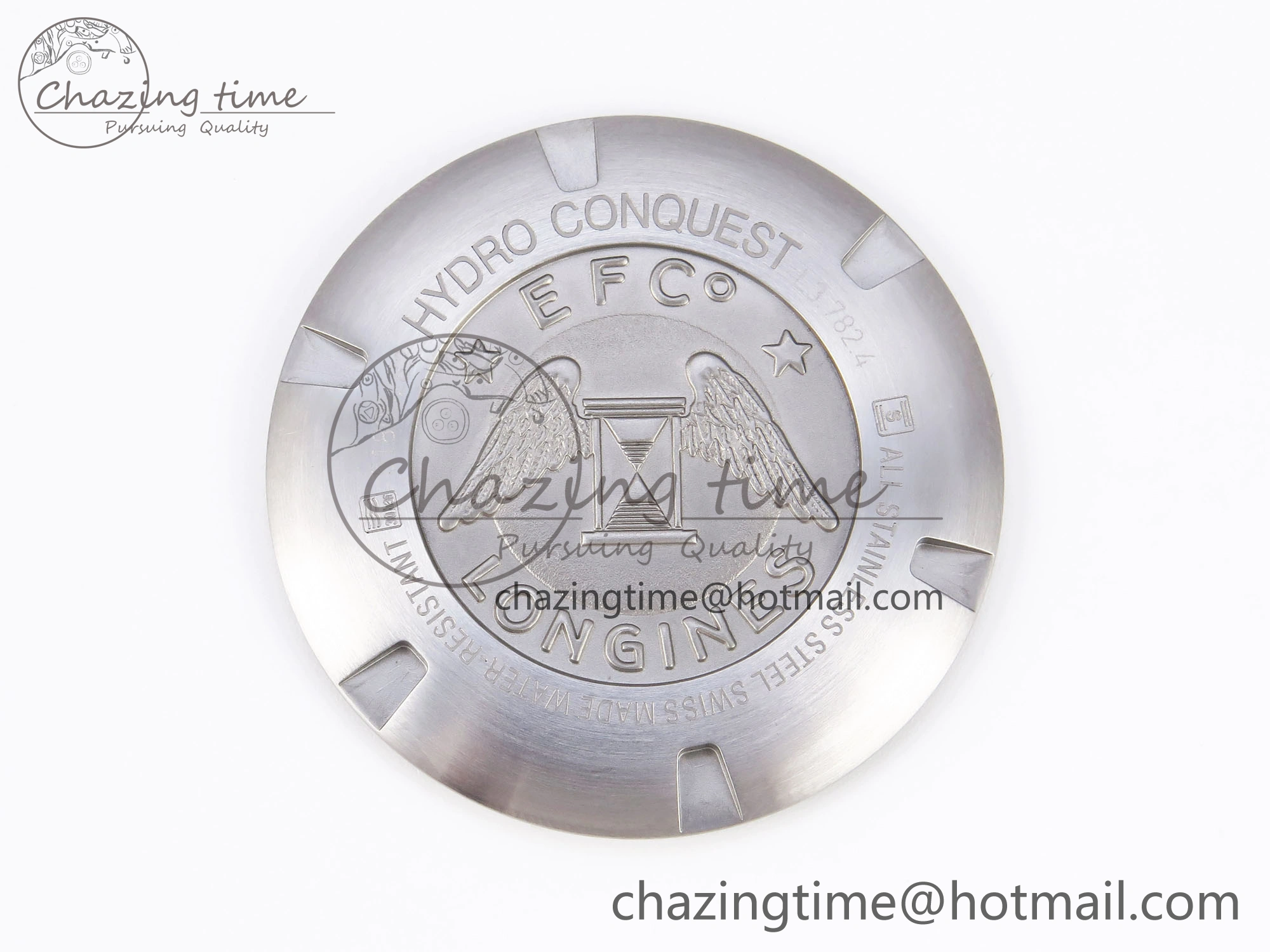 HYDROCONQUEST 43MM SS BLACK CERAMIC BEZEL XF 1:1 BEST EDITION BLACK DIAL ON SS BRACELET L888
