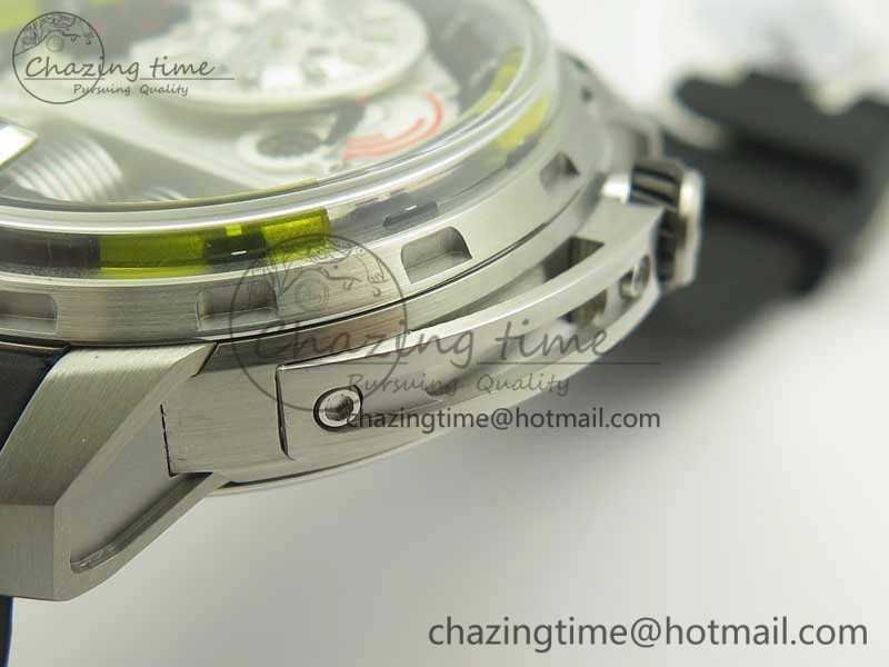 HYT SS CYF White Dial Black Crown On Black Rubber Strap Asian Movement HTY Cal.101