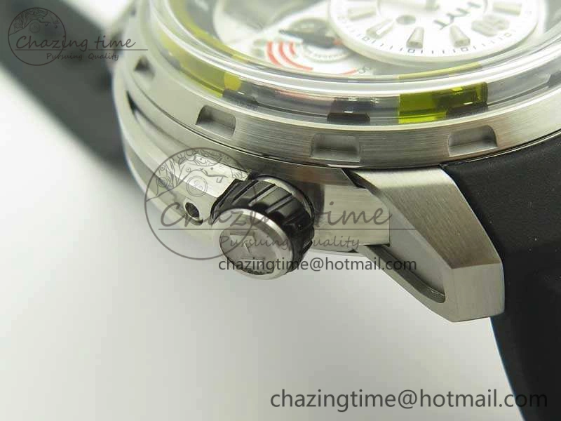 HYT SS CYF White Dial Black Crown On Black Rubber Strap Asian Movement HTY Cal.101