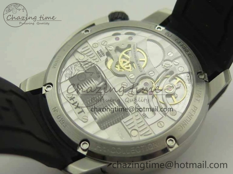 HYT SS CYF White Dial Black Crown On Black Rubber Strap Asian Movement HTY Cal.101