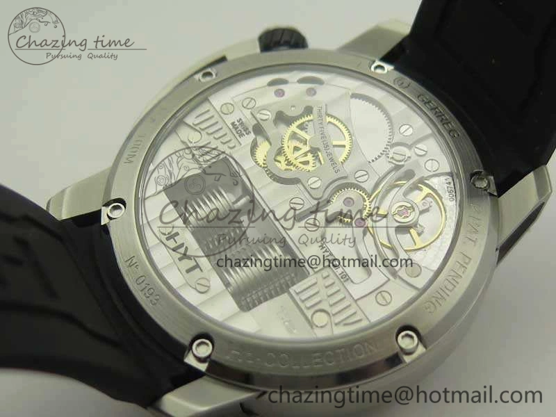 HYT SS CYF White Dial Black Crown On Black Rubber Strap Asian Movement HTY Cal.101