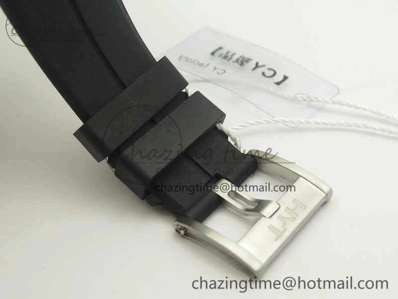 HYT SS CYF White Dial Black Crown On Black Rubber Strap Asian Movement HTY Cal.101