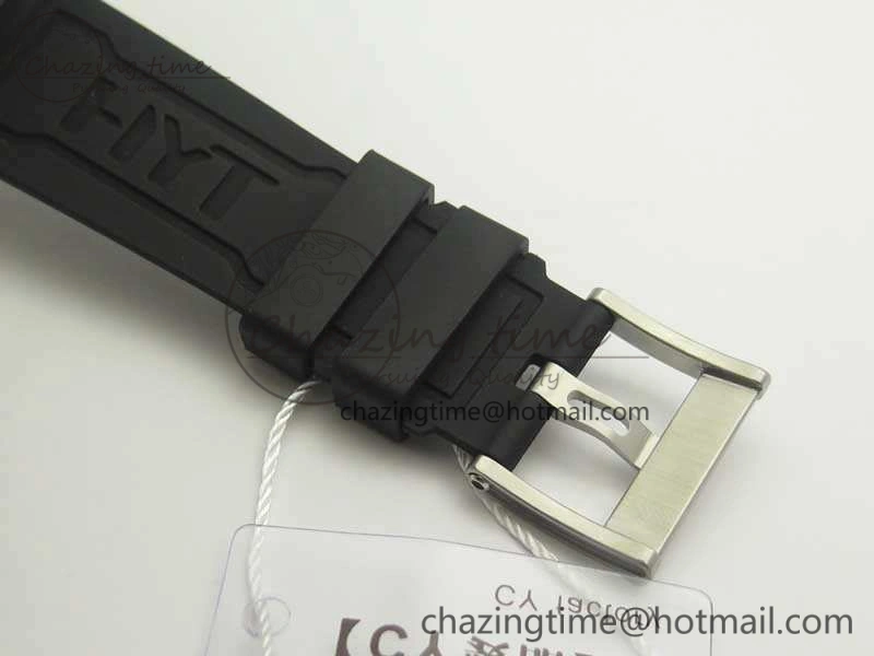 HYT SS CYF White Dial Black Crown On Black Rubber Strap Asian Movement HTY Cal.101