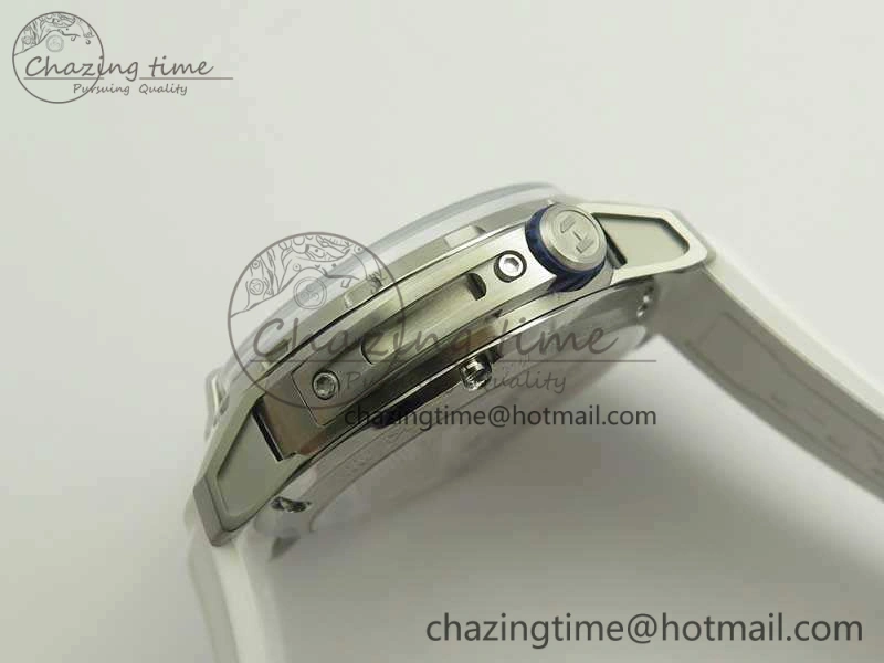 HYT SS CYF White Dial Blue Crown On White Rubber Strap Asian Movement HTY Cal.101