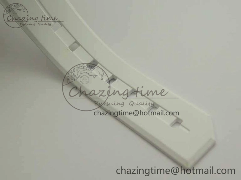 HYT SS CYF White Dial Blue Crown On White Rubber Strap Asian Movement HTY Cal.101