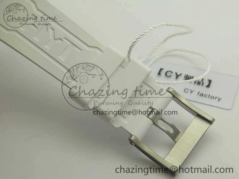 HYT SS CYF White Dial Blue Crown On White Rubber Strap Asian Movement HTY Cal.101