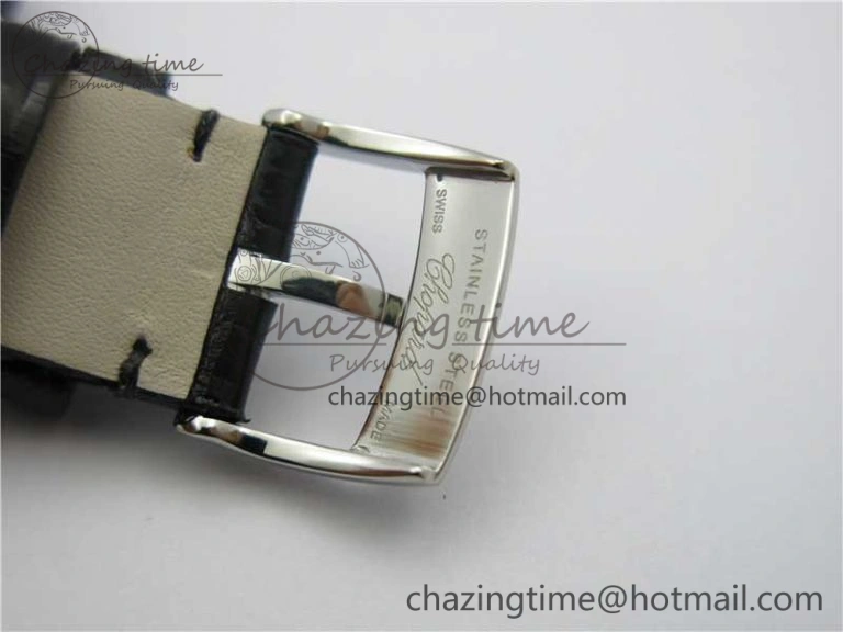 Happy Sport Automatic SS 36mm ZF 1:1 Best Edition White Dial on Black Leather Strap A2892