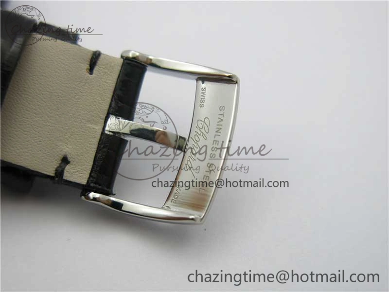 Happy Sport Automatic SS 36mm ZF 1:1 Best Edition White Dial on Black Leather Strap A2892