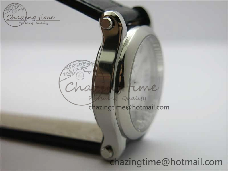 Happy Sport Automatic SS 36mm ZF 1:1 Best Edition White Dial on Black Leather Strap A2892