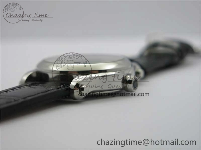 Happy Sport Automatic SS 36mm ZF 1:1 Best Edition White Dial on Black Leather Strap A2892