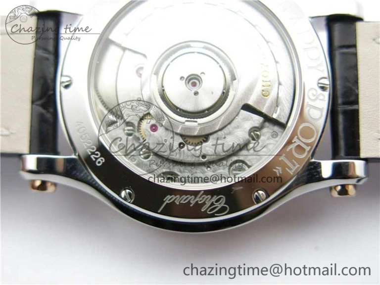 Happy Sport Automatic SS RG 36mm ZF 1:1 Best Edition White Dial on Black Leather Strap A2892