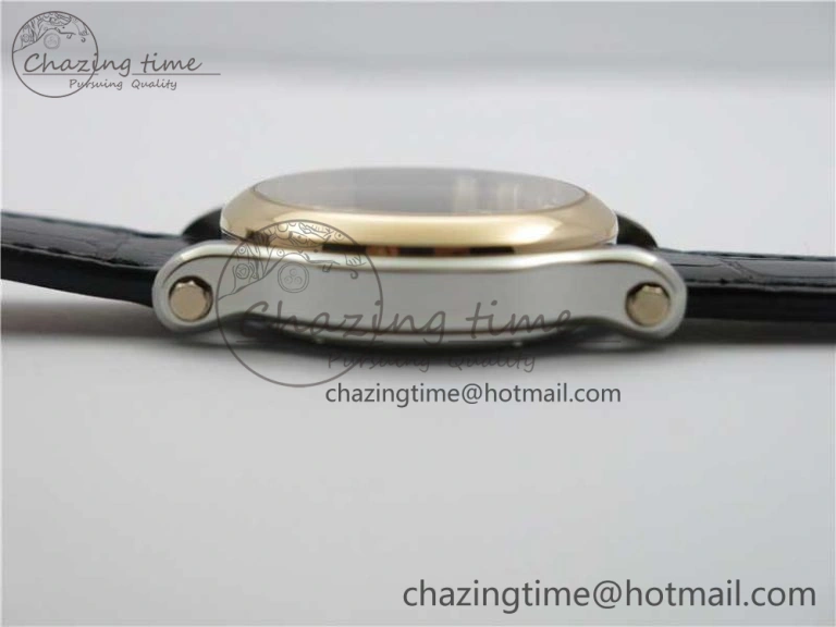 Happy Sport Automatic SS RG 36mm ZF 1:1 Best Edition White Dial on Black Leather Strap A2892