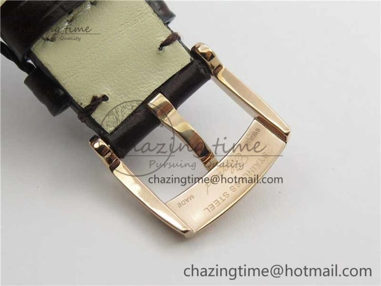 Happy Sport Mini RG ZF MOP Dial on Black Leather Strap Swiss ETA 955.112