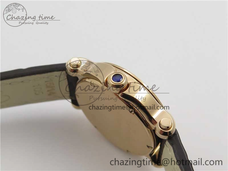 Happy Sport Mini RG ZF MOP Dial on Black Leather Strap Swiss ETA 955.112