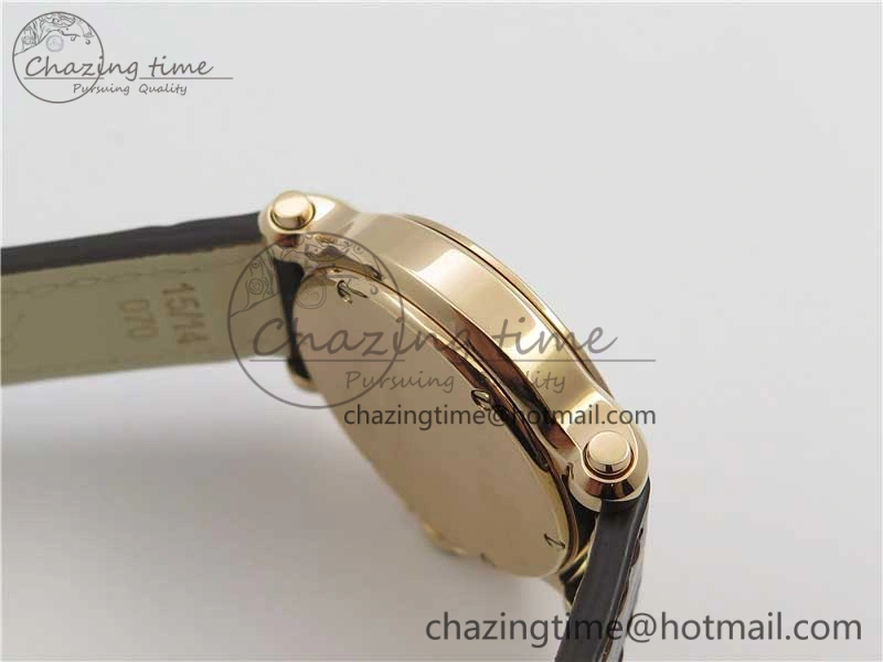Happy Sport Mini RG ZF MOP Dial on Black Leather Strap Swiss ETA 955.112