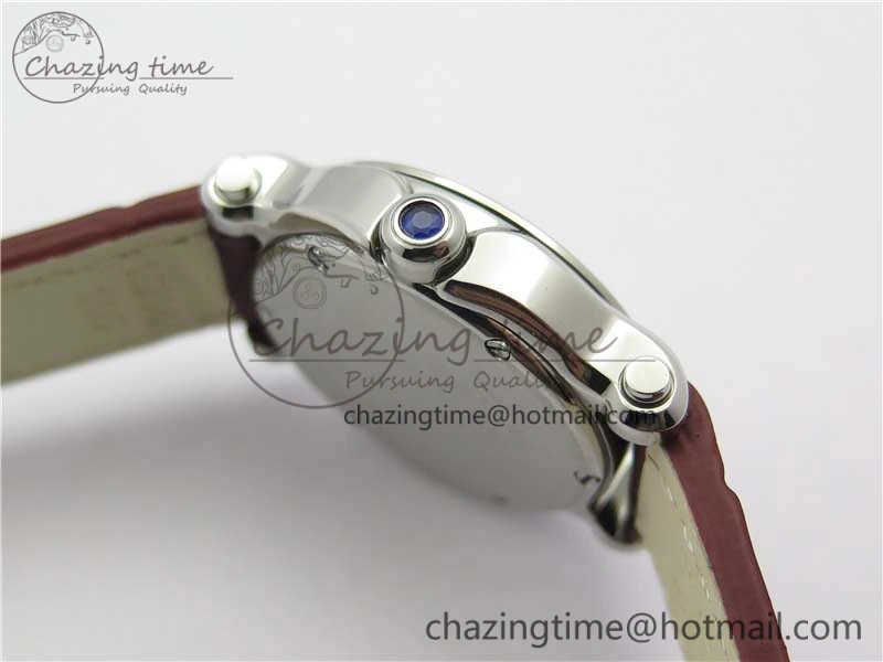 Happy Sport Mini SS ZF MOP Dial on Red Leather Strap Swiss ETA 955.112