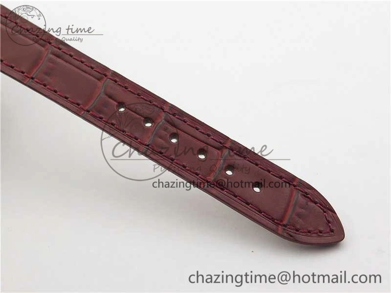 Happy Sport Mini SS ZF MOP Dial on Red Leather Strap Swiss ETA 955.112