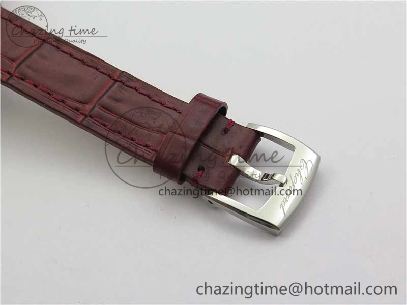 Happy Sport Mini SS ZF MOP Dial on Red Leather Strap Swiss ETA 955.112