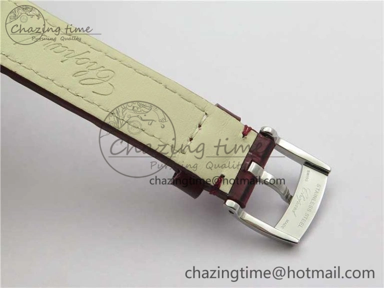 Happy Sport Mini SS ZF MOP Dial on Red Leather Strap Swiss ETA 955.112