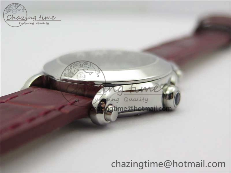 Happy Sport Mini SS ZF MOP Dial on Red Leather Strap Swiss ETA 955.112