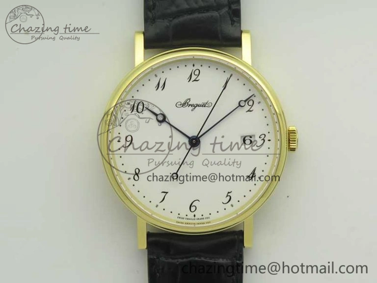 Heritage @12 Date RG SWF Best Edition Gold Dial On Leather Strap A2824