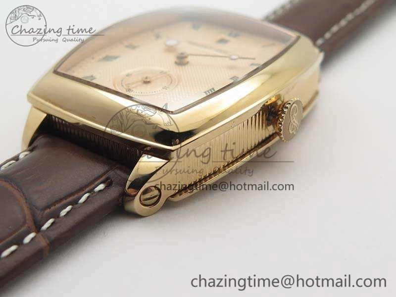 Heritage @12 Date RG SWF Best Edition Gold Dial On Leather Strap A2824
