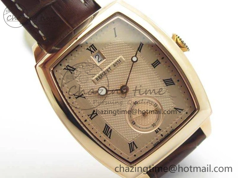 Heritage @12 Date RG SWF Best Edition Gold Dial On Leather Strap A2824