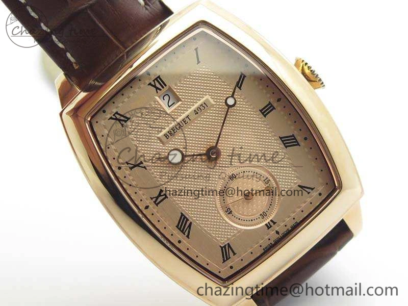 Heritage @12 Date RG SWF Best Edition Gold Dial On Leather Strap A2824