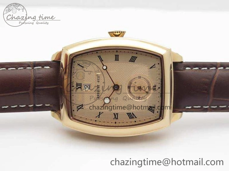 Heritage @12 Date RG SWF Best Edition Gold Dial On Leather Strap A2824