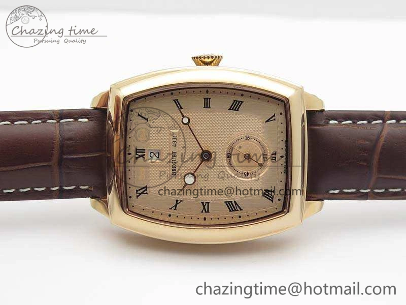 Heritage @12 Date RG SWF Best Edition Gold Dial On Leather Strap A2824