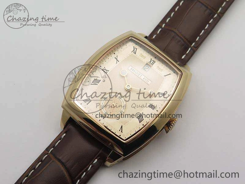 Heritage @12 Date RG SWF Best Edition Gold Dial On Leather Strap A2824
