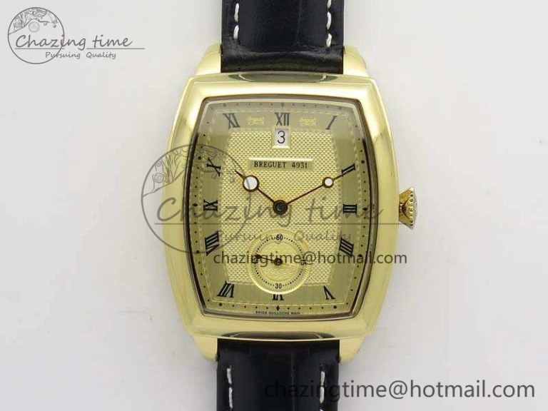 Heritage @12 Date RG SWF Best Edition Gold Dial On Leather Strap A2824