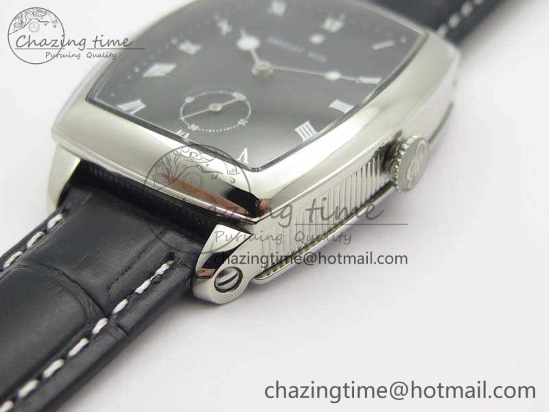 Heritage @12 Date SS SWF Best Edition Black Dial On Leather Strap A2824