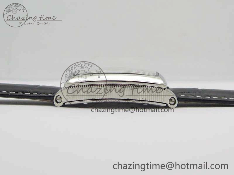Heritage @12 Date SS SWF Best Edition Black Dial On Leather Strap A2824