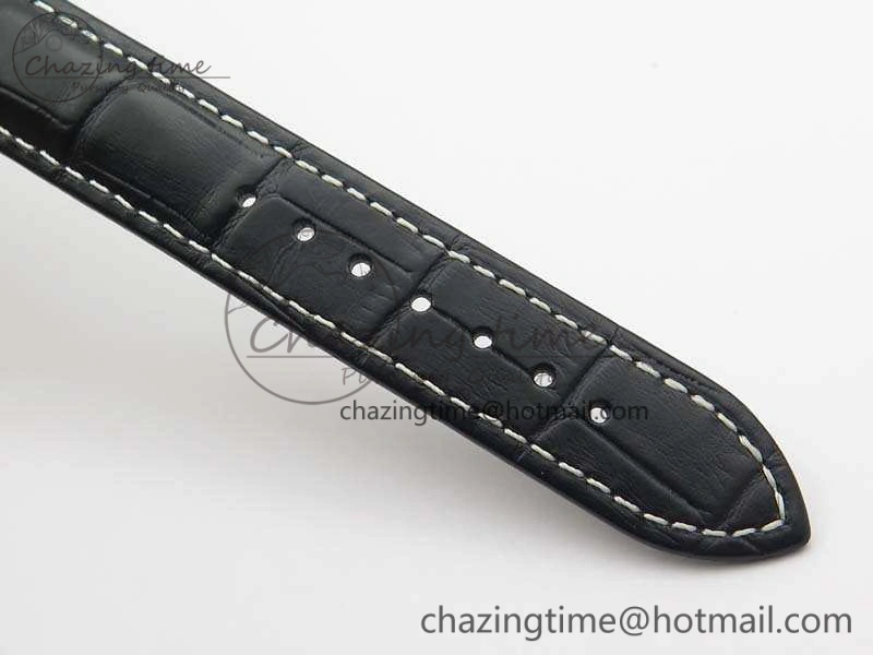 Heritage @12 Date SS SWF Best Edition Black Dial On Leather Strap A2824