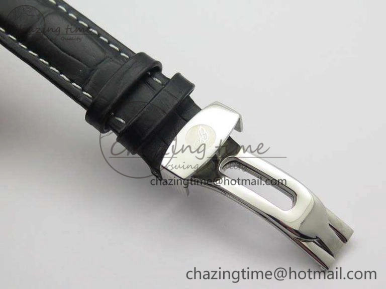 Heritage @12 Date SS SWF Best Edition Black Dial On Leather Strap A2824