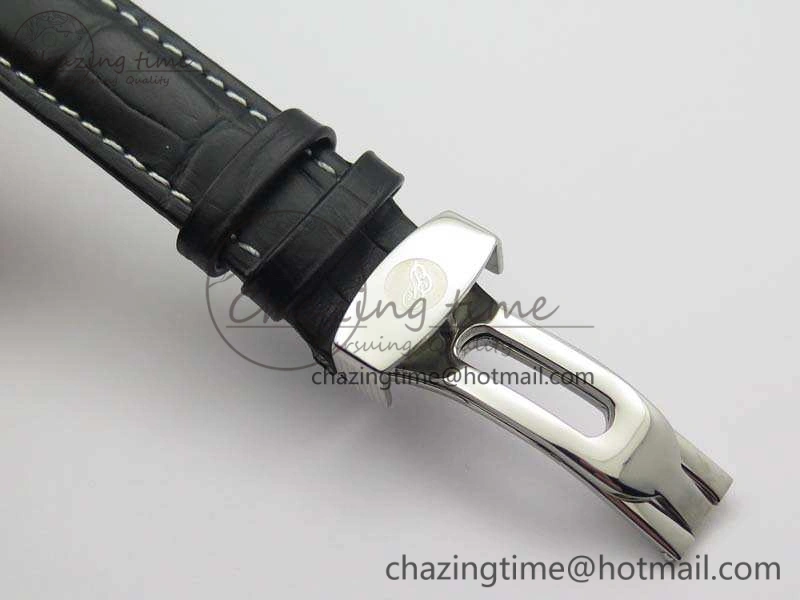 Heritage @12 Date SS SWF Best Edition Black Dial On Leather Strap A2824