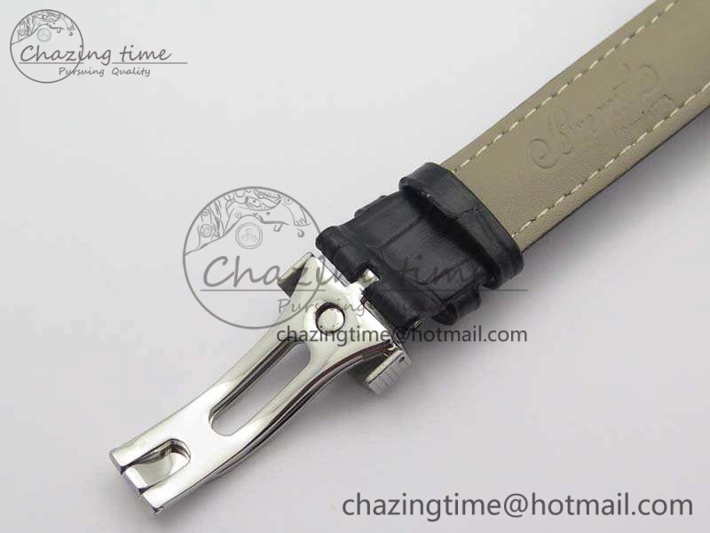 Heritage @12 Date SS SWF Best Edition Black Dial On Leather Strap A2824