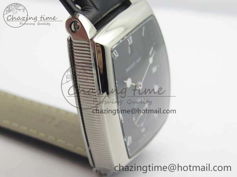 Heritage @12 Date SS SWF Best Edition Black Dial On Leather Strap A2824