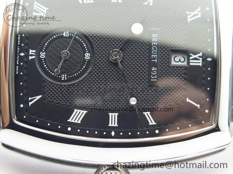 Heritage @12 Date SS SWF Best Edition Black Dial On Leather Strap A2824