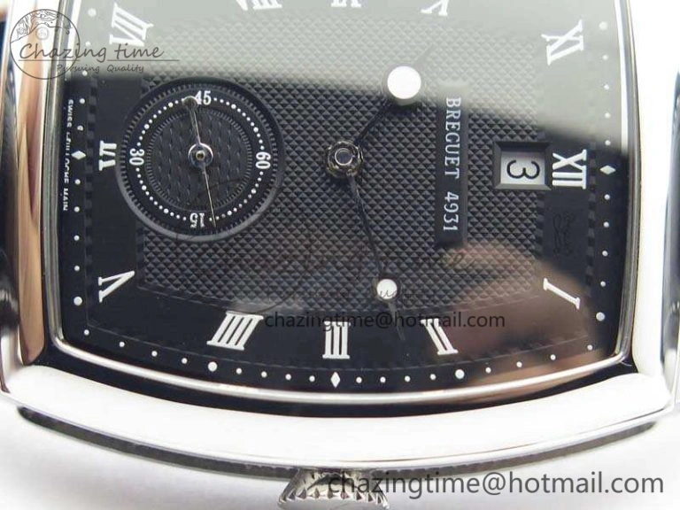 Heritage @12 Date SS SWF Best Edition Black Dial On Leather Strap A2824