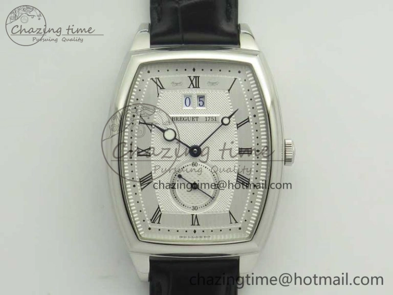 Heritage @12 Date SS SWF Best Edition Black Dial On Leather Strap A2824