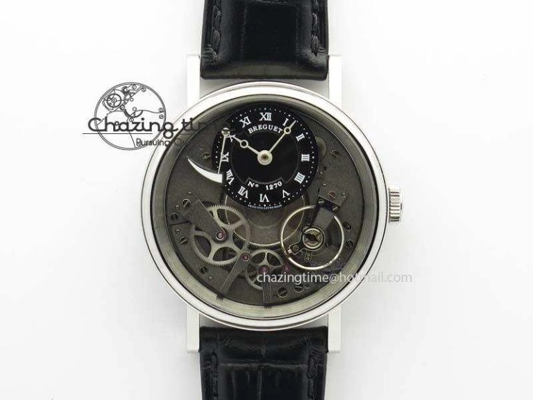 Heritage @12 Date SS SWF Best Edition Black Dial On Leather Strap A2824
