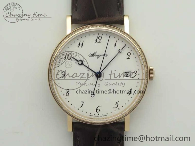 Heritage @12 Date YG SWF Best Edition Yellow Gold Dial On Leather Strap A2824