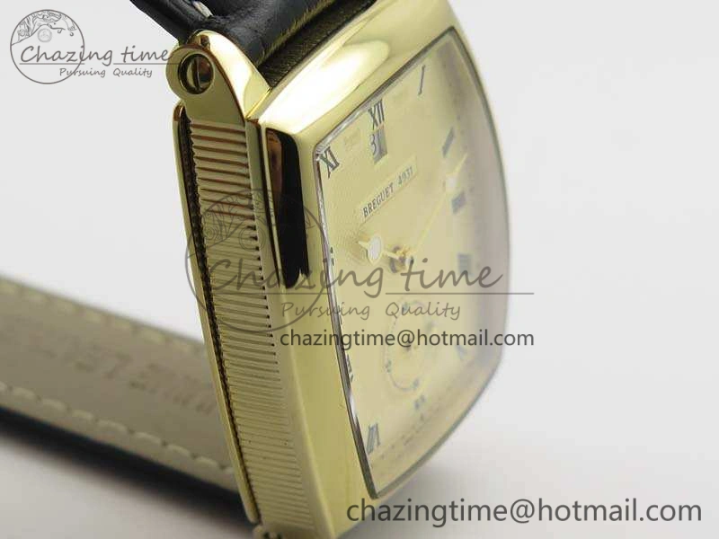Heritage @12 Date YG SWF Best Edition Yellow Gold Dial On Leather Strap A2824