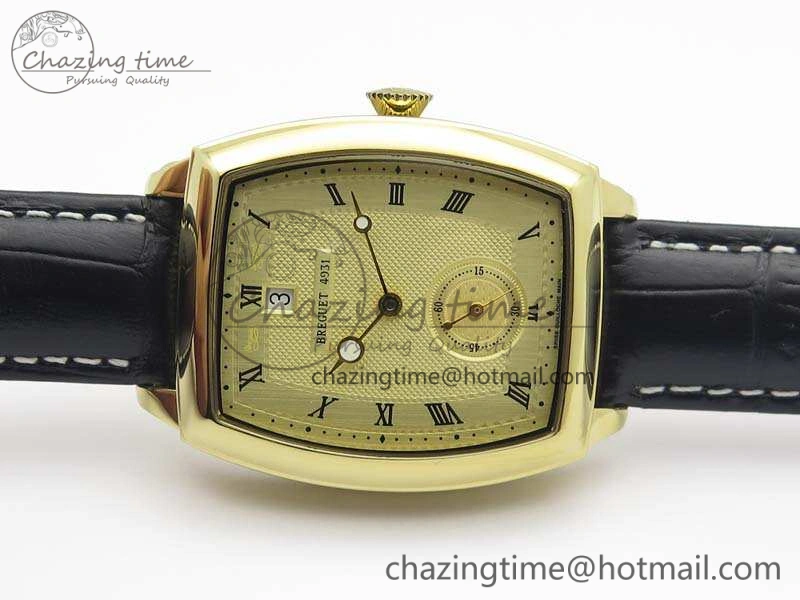 Heritage @12 Date YG SWF Best Edition Yellow Gold Dial On Leather Strap A2824