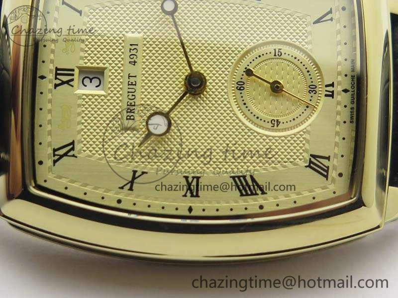 Heritage @12 Date YG SWF Best Edition Yellow Gold Dial On Leather Strap A2824