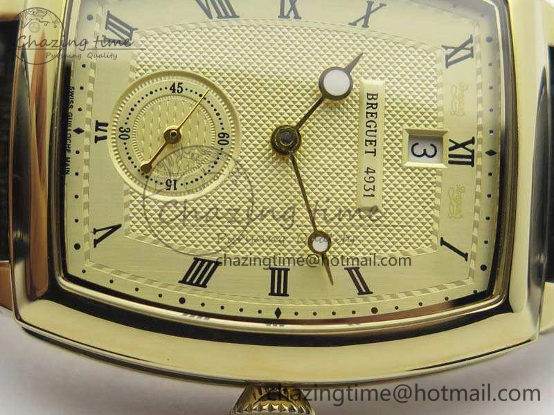 Heritage @12 Date YG SWF Best Edition Yellow Gold Dial On Leather Strap A2824